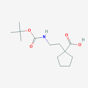 1-(2-{[(Tert-butoxy)carbonyl]amino}ethyl)cyclopentane-1-carboxylic acid