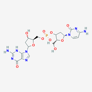 molecular formula C19H25N8O10P B084164 [(2R,3S)-5-(2-amino-6-oxo-3H-purin-9-yl)-3-hydroxyoxolan-2-yl]methyl [(2R,5R)-5-(4-amino-2-oxopyrimidin-1-yl)-2-(hydroxymethyl)oxolan-3-yl] hydrogen phosphate CAS No. 15178-66-2