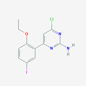 4-Chloro-6-(5-iodo-2-ethoxy-phenyl)pyrimidin-2-ylamine
