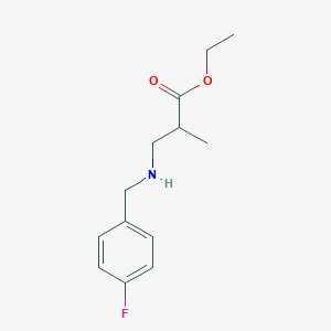 Rac-3-(4-fluoro-benzylamino)-2-methyl-propionic acid ethyl ester