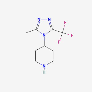 4-[3-methyl-5-(trifluoromethyl)-4H-1,2,4-triazol-4-yl]piperidine