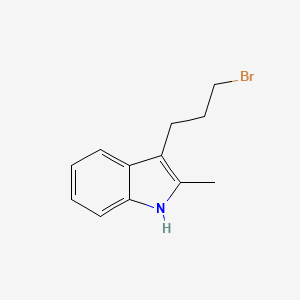 molecular formula C12H14BrN B8416836 3-(3-Bromopropyl)-2-methylindole CAS No. 81867-00-7