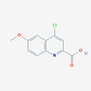 molecular formula C11H8ClNO3 B8416863 4-Chloro-6-methoxyquinaldic acid 