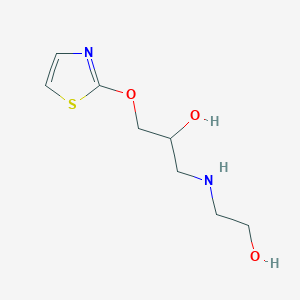 molecular formula C8H14N2O3S B8416883 1-(beta-Hydroxyethylamino)-3-(thiazol-2-oxy)-2-propanol 