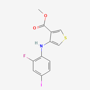 molecular formula C12H9FINO2S B8417031 Methyl 4-[(2-fluoro-4-iodophenyl)amino]thiophene-3-carboxylate 