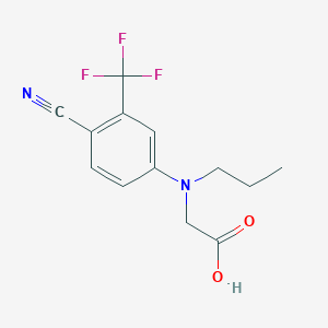 molecular formula C13H13F3N2O2 B8417140 N-[4-cyano-3-(trifluoromethyl)phenyl]-N-propylglycine 