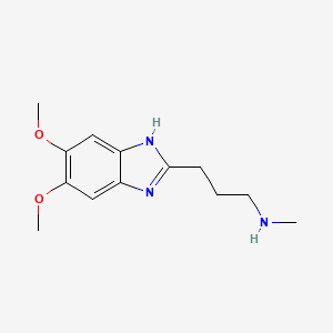 [3-(5,6-dimethoxy-1H-benzoimidazol-2-yl)-propyl]-methyl-amine
