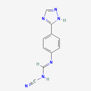 N-cyano-N'-[4-(1H-1,2,4-triazol-5-yl)phenyl]methanimidamide