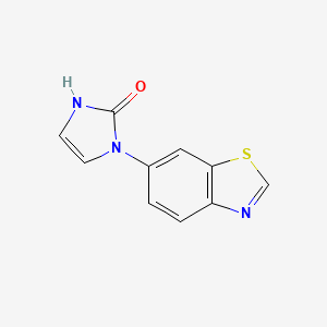 molecular formula C10H7N3OS B8417161 1-Benzothiazol-6-yl-1,3-dihydro-imidazol-2-one 