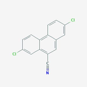 molecular formula C15H7Cl2N B8417200 2,7-Dichlorophenanthrene-9-carbonitrile 