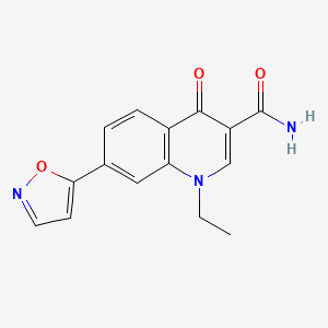 1-Ethyl-7-isoxazol-5-yl-4-oxo-quinoline-3-carboxamide