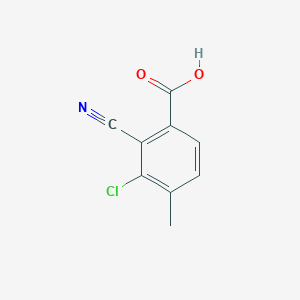 molecular formula C9H6ClNO2 B8417348 Methyl 3-chloro-2-cyanobenzoic acid 