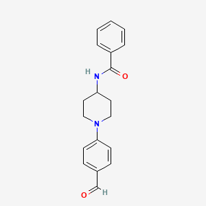 molecular formula C19H20N2O2 B8417370 N-(1-(4-formylphenyl)piperidin-4-yl)benzamide 