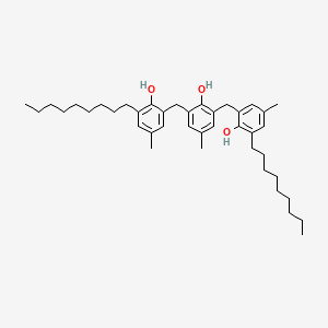 molecular formula C41H60O3 B8417409 2,6-Bis((2-hydroxy-5-methyl-3-nonylphenyl)methyl)-4-methylphenol CAS No. 17201-15-9
