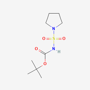 molecular formula C9H18N2O4S B8417562 Tert-butyl pyrrolidin-1-ylsulfonylcarbamate 