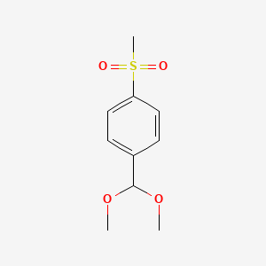 molecular formula C10H14O4S B8417634 4-(Methylsulfonyl)benzaldehyde dimethyl acetal 