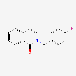 molecular formula C16H12FNO B8417646 2-(4-fluorobenzyl)isoquinolin-1(2H)-one 