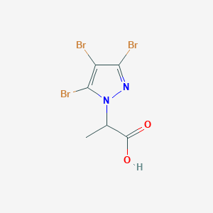 molecular formula C6H5Br3N2O2 B8417733 3,4,5-Tribromo-alpha-methylpyrazole-1-acetic acid 
