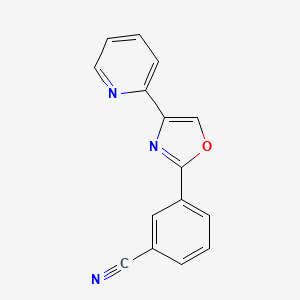 molecular formula C15H9N3O B8417861 2-(3-Cyanophenyl)-4-(pyridin-2-yl)-1,3-oxazole 
