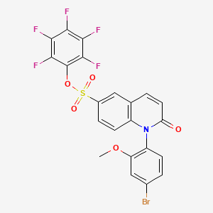 (S)-Perfluorophenyl 1-(4-bromo-2-methoxyphenyl)-2-oxo-1,2-dihydroquinoline-6-sulfonate