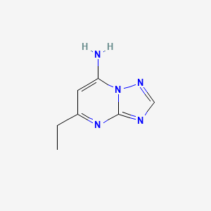molecular formula C7H9N5 B8418005 5-Ethyl-[1,2,4]triazolo[1,5-a]pyrimidin-7-amine 