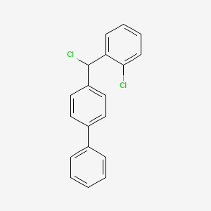 molecular formula C19H14Cl2 B8418074 (2-Chlorophenyl)-(biphenyl-4-yl)-chloromethane 