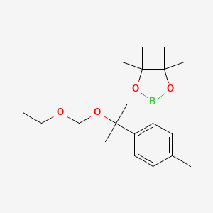 2-(2-(2-(Ethoxymethoxy)propan-2-yl)-5-methylphenyl)-4,4,5,5-tetramethyl-1,3,2-dioxaborolane