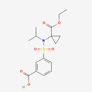 3-{[1-(Ethoxycarbonyl)cyclopropyl](isopropyl)sulfamoyl}benzoic acid