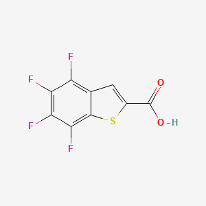 molecular formula C9H2F4O2S B8418141 4,5,6,7-Tetrafluorobenzothiophen-2-carboxylic acid 