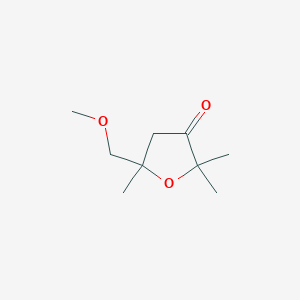 molecular formula C9H16O3 B8418149 5-Methoxymethyl-2,2,5-trimethyldihydrofuran-3-one 