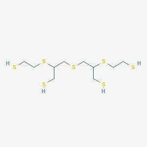 molecular formula C10H22S7 B8418159 3,3'-Sulfanediylbis{2-[(2-sulfanylethyl)sulfanyl]propane-1-thiol} CAS No. 170016-25-8