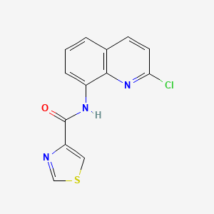 molecular formula C13H8ClN3OS B8418164 N-(2-chloroquinolin-8-yl)thiazole-4-carboxamide 