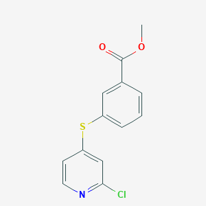 molecular formula C13H10ClNO2S B8418203 Methyl 3-(2-chloropyridin-4-ylthio)benzoate 