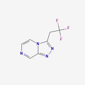 molecular formula C7H5F3N4 B8418212 3-(2,2,2-Trifluoroethyl)-1,2,4-triazolo[4,3-a]pyrazine 