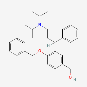 molecular formula C29H37NO2 B8418219 (+)-N,N-diisopropyl-3-(2-benzyloxy-5-hydroxymethylphenyl)-3-phenylpropylamine 
