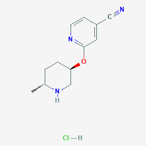 2-(((3R,6R)-6-Methylpiperidin-3-yl)oxy)isonicotinonitrile hydrochloride