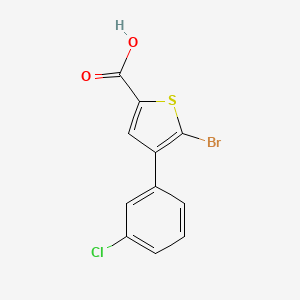 molecular formula C11H6BrClO2S B8418233 5-Bromo-4-(3-chlorophenyl)thiophene-2-carboxylic acid 