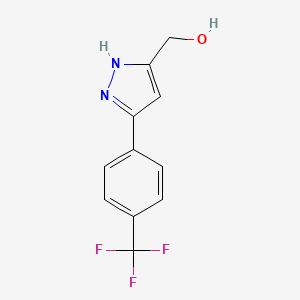 [5-(4-Trifluoromethyl-phenyl)-1H-pyrazol-3-yl]-methanol