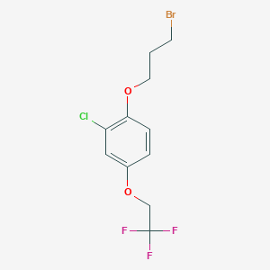 3-Bromopropyl 2-chloro-4-(2,2,2-trifluoroethoxy)phenyl ether