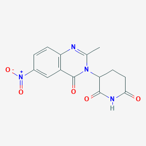 3-(2-methyl-6-nitro-4-oxo-4H-quinazolin-3-yl)-piperidine-2,6-dione