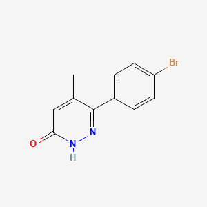 molecular formula C11H9BrN2O B8418425 6-(p-bromophenyl)-5-methyl-3(2H)-pyridazinone 
