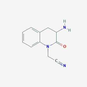 (3-amino-2-oxo-3,4-dihydroquinolin-1(2H)-yl)acetonitrile