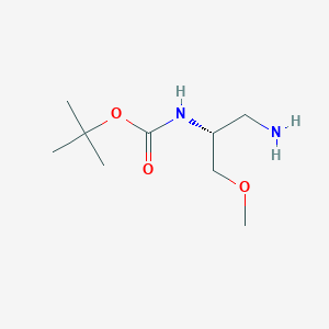 molecular formula C9H20N2O3 B8418465 (R)-tert-Butyl 1-amino-3-methoxypropan-2-ylcarbamate 