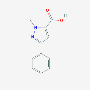 molecular formula C11H10N2O2 B084185 1-methyl-3-phenyl-1H-pyrazole-5-carboxylic acid CAS No. 10250-64-3