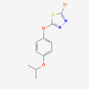 B8418612 2-Bromo-5-(4-isopropoxyphenoxy)-1,3,4-thiadiazole CAS No. 946884-42-0