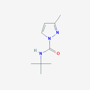 molecular formula C9H15N3O B8418681 N-tert-Butyl-3-methyl-1H-pyrazole-1-carboxamide 
