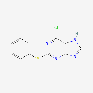 molecular formula C11H7ClN4S B8418838 2-Phenylsulfenyl-6-chloro-purine 