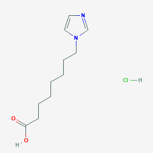 molecular formula C11H19ClN2O2 B8419096 8-Imidazol-1-yloctanoic acid hydrochloride 