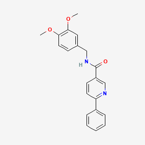 molecular formula C21H20N2O3 B8419133 N-(3,4-dimethoxybenzyl)-6-phenylnicotinamide 