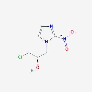 molecular formula C6H8ClN3O3 B8419160 (S)-(+)-alpha-(chloromethyl)-2-nitro-1H-imidazole-1-ethanol 